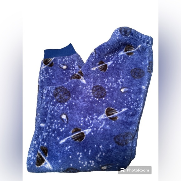 Wonder nation boys pajama set blue space theme, fleece pants, & more - Picture 4 of 8